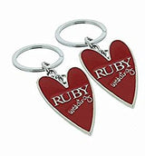 Wendy Jones Blackett Designer Ruby anniversary Set of 2 Keyrings