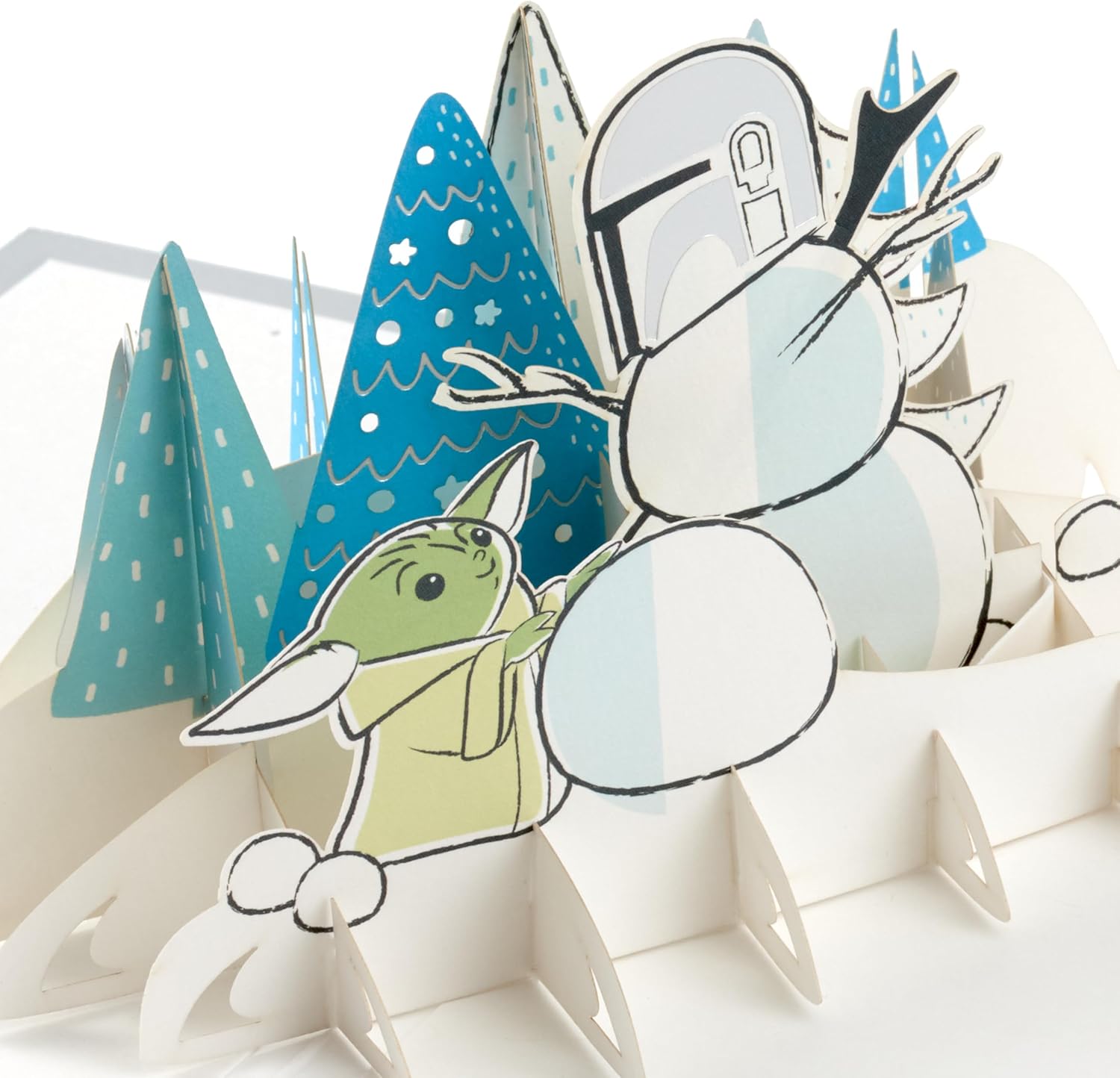 The Mandalorian and Grogu Design 3D and Pop Up Christmas Card {DC}