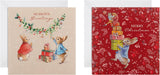 Peter Rabbit Pack of 10 in 2 Cute Designs Christmas Cards