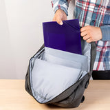 Janrax A4 Clearview Purple 3 Flap Folder with Elasticated Closure