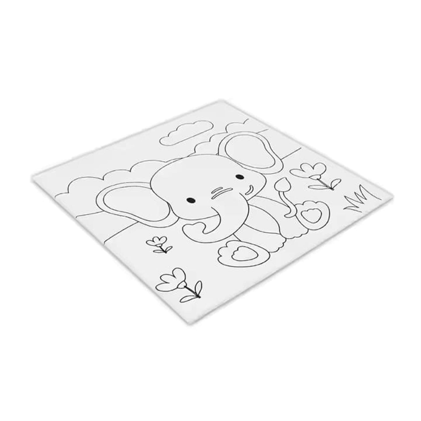 20 x 25cm Pre Drawn Outline Canvas Paint For Kids