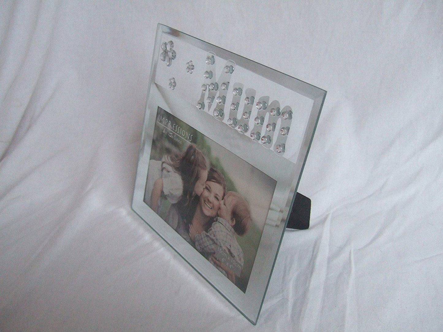 Mum Mirrored Glass Studed Sentimental 4" x 6" (15x10cm) Landscape Photo Frame