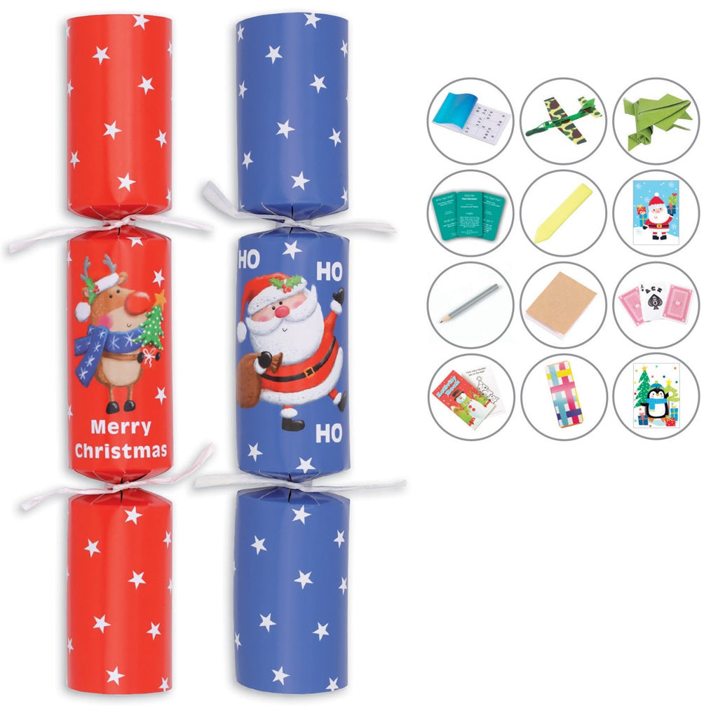 Pack of 8 12" Ho Ho Novelty Family Christmas Dinner Crackers