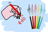 6 Pieces Pirate Design Colored Pencils 9cm