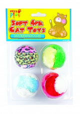 4 Pack Soft Cat Toys Assorted {DC}