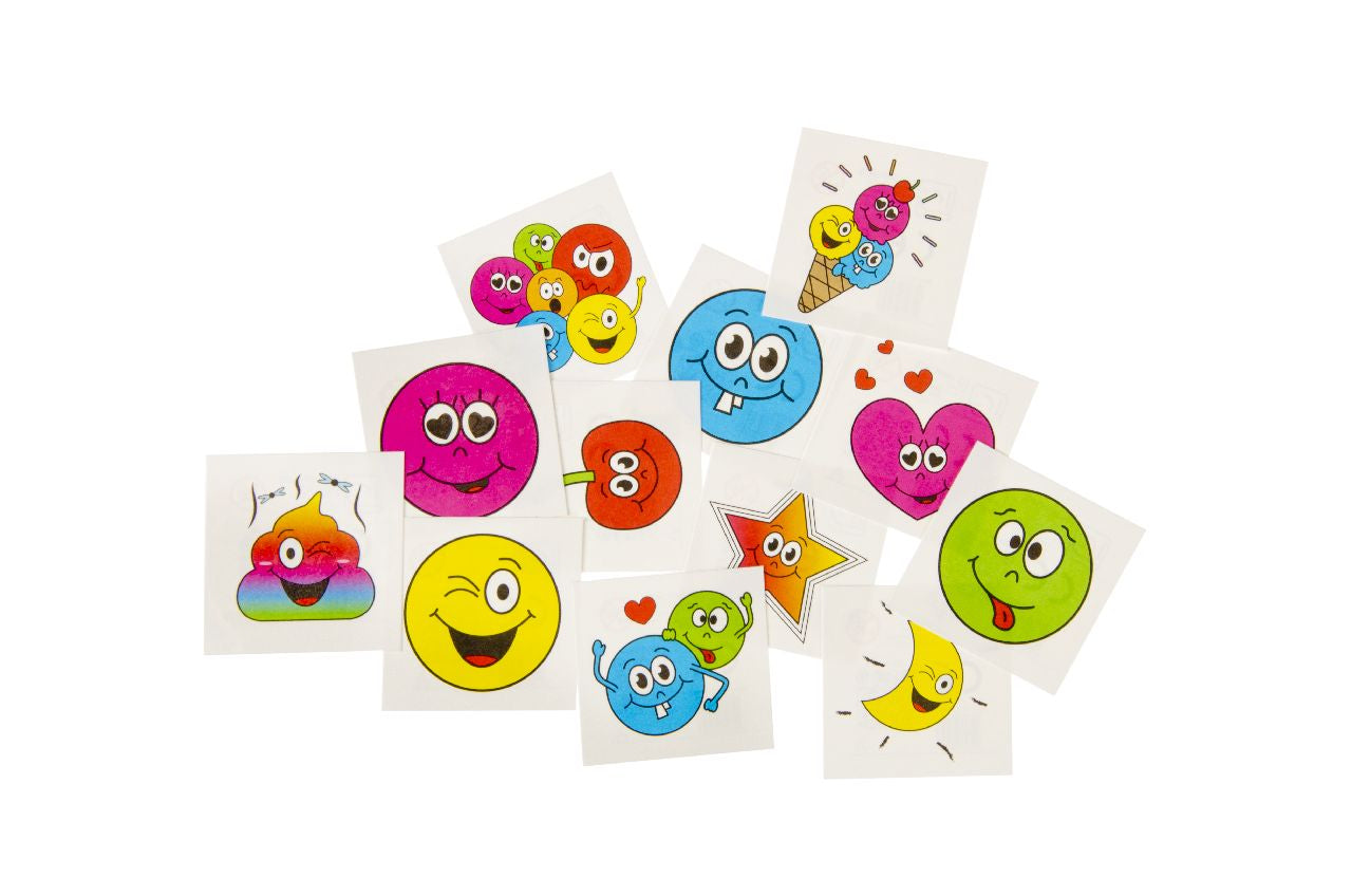 12 Pieces Emotion Faces Tattoos