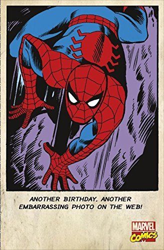 Spiderman another birthday another embarrassing photo on the web birthday card 