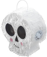 White Skull Shaped Pinata With Face Stickers Sp0210