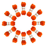 Pack of 5 Orange Acrylic Yarn Rolls – 10g each, 4 Strand 8 Ply Knitting Wool