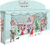 Wonderful Sister Spectacular 3D Street Scene Freestanding Christmas Card {DC}