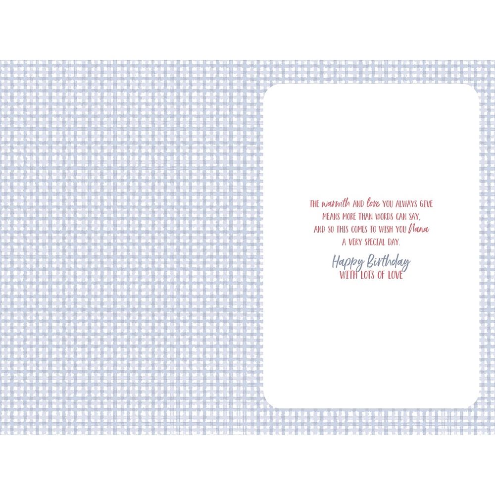 Nana Birthday Wishes Card Sewing and Crafting Theme 