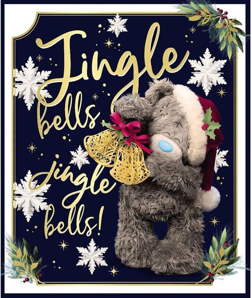 Bear With Bells Jingle Bells Photo Finish Christmas Card