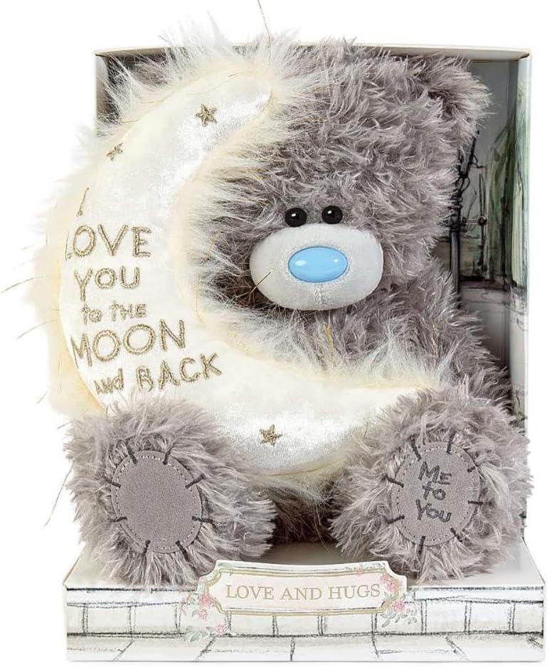Me to You Tatty Teddy 'Love You To The Moon And Back' 19cm High Presented On Premium Gift Plinth Signature Collection