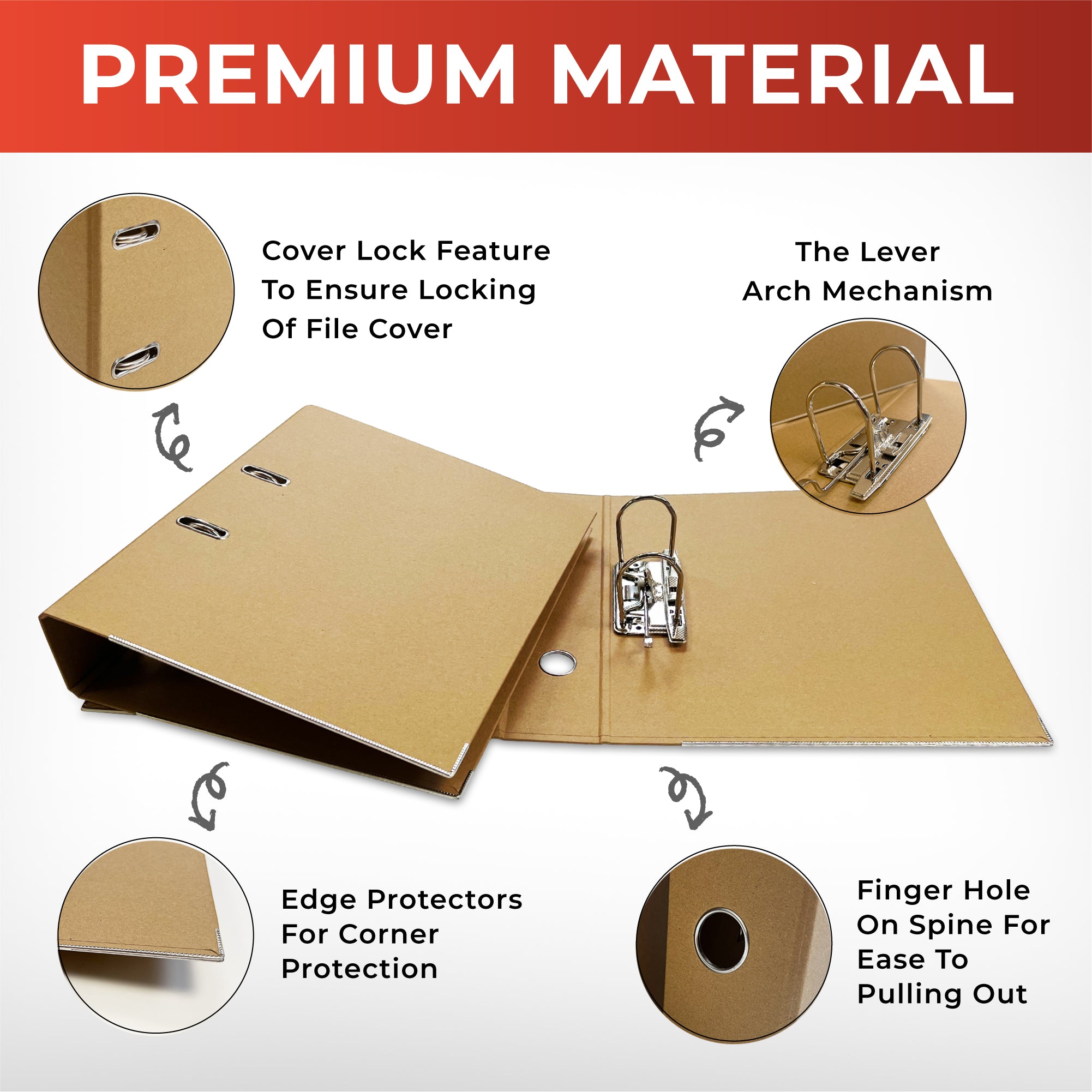 A4 Kraft Lever Arch File