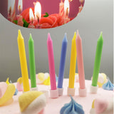 Pack of 10 Multicolor Light Body Pins Candles With Thread Pillar