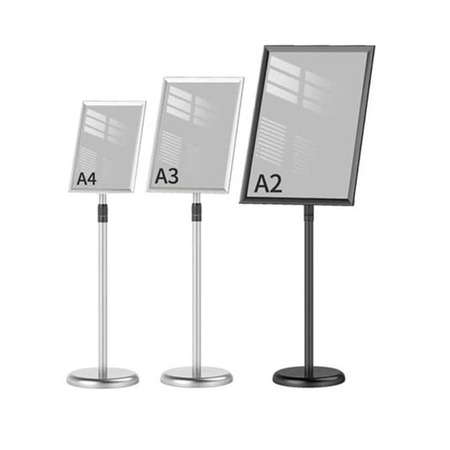 A4 Mobile Aluminum Alloy Poster Stand – Adjustable Height Display