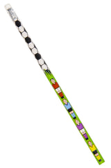 Pack of 12 Coloured Football Design Pencils with Eraser