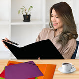 Janrax A4 Orange Laminated Card 3 Flap Folder with Elastic Closure