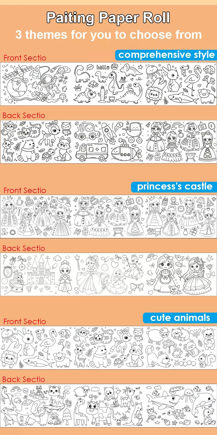Single Doodling Height Chart Sticker with Removable Glue