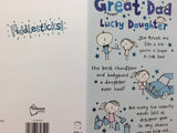 A Poem For Great Dad Lucky Daughter Humour Fathers Day Card 
