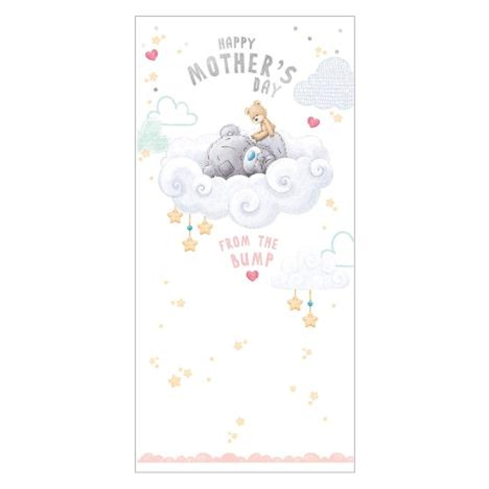 Bear Lying On Cloud With Teddy Bear From The Bump Mother's Day Card 