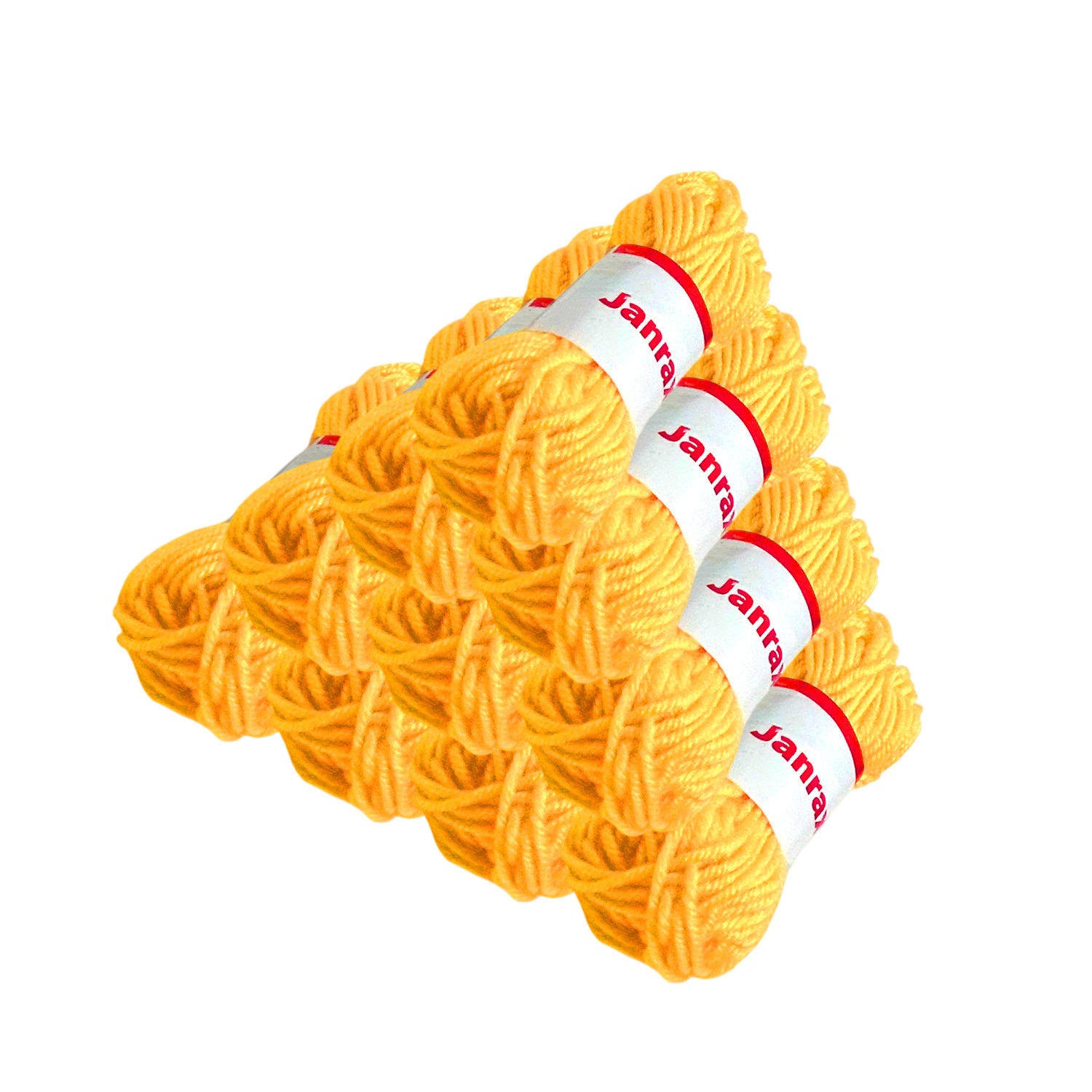 Yellow Acrylic Yarn Roll – 10g, 4 Strand 8 Ply Knitting Wool