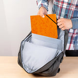 A4 Orange Card 3 Flap Folder With Elastic Closure