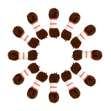 Pack of 5 Brown Acrylic Yarn Rolls – 10g each, 4 Strand 8 Ply Knitting Wool
