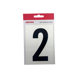 Waterproof Wheelie Bin Black Number 2 Sticker
