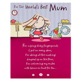"FOR THE WORLD'S BEST MUM" LARGE MOTHERS DAY CARD 