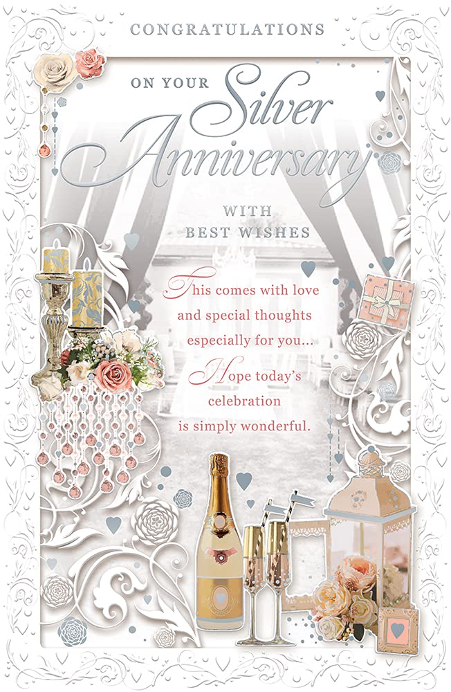 Congratulations On Your Silver Anniversary Open Opacity Card