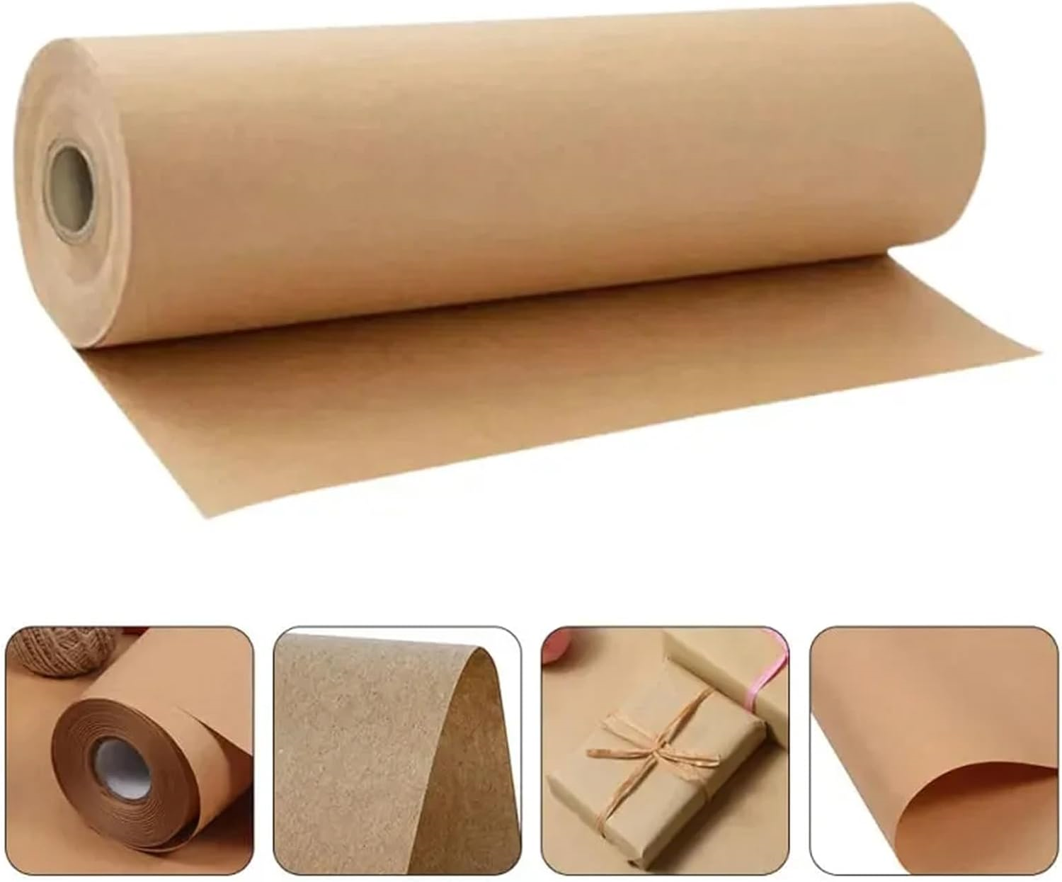 HBMX1904 Imitation Brown Kraft Paper Roll 400mm x 30m
