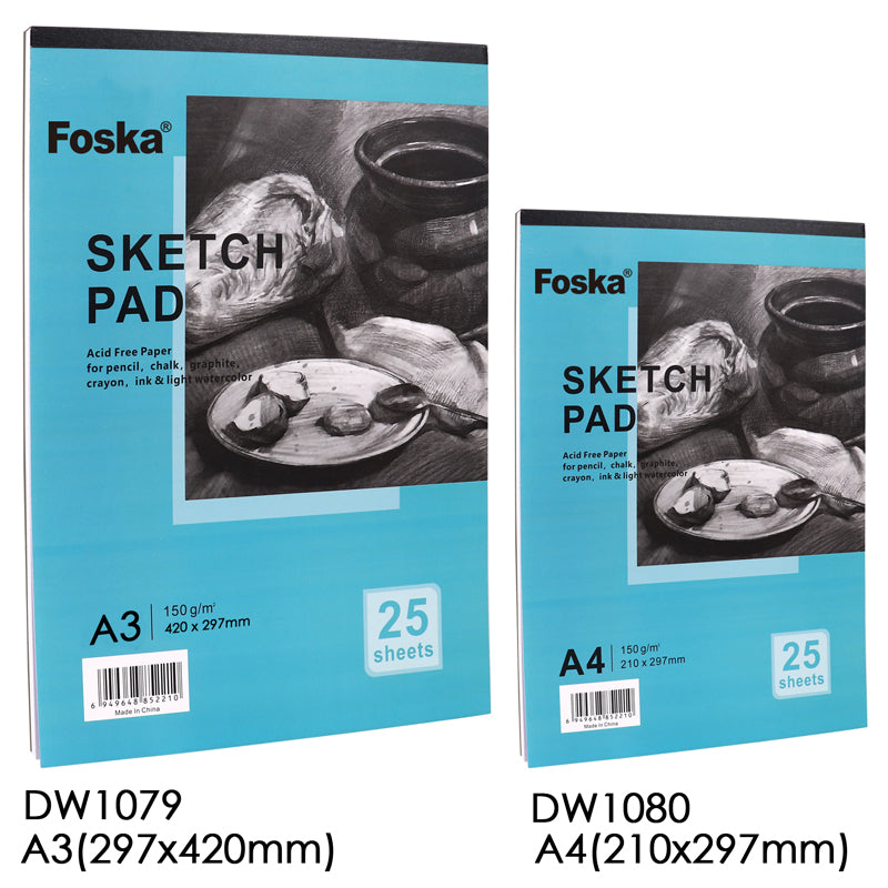 A4 Top Glued Open Sketch Pad