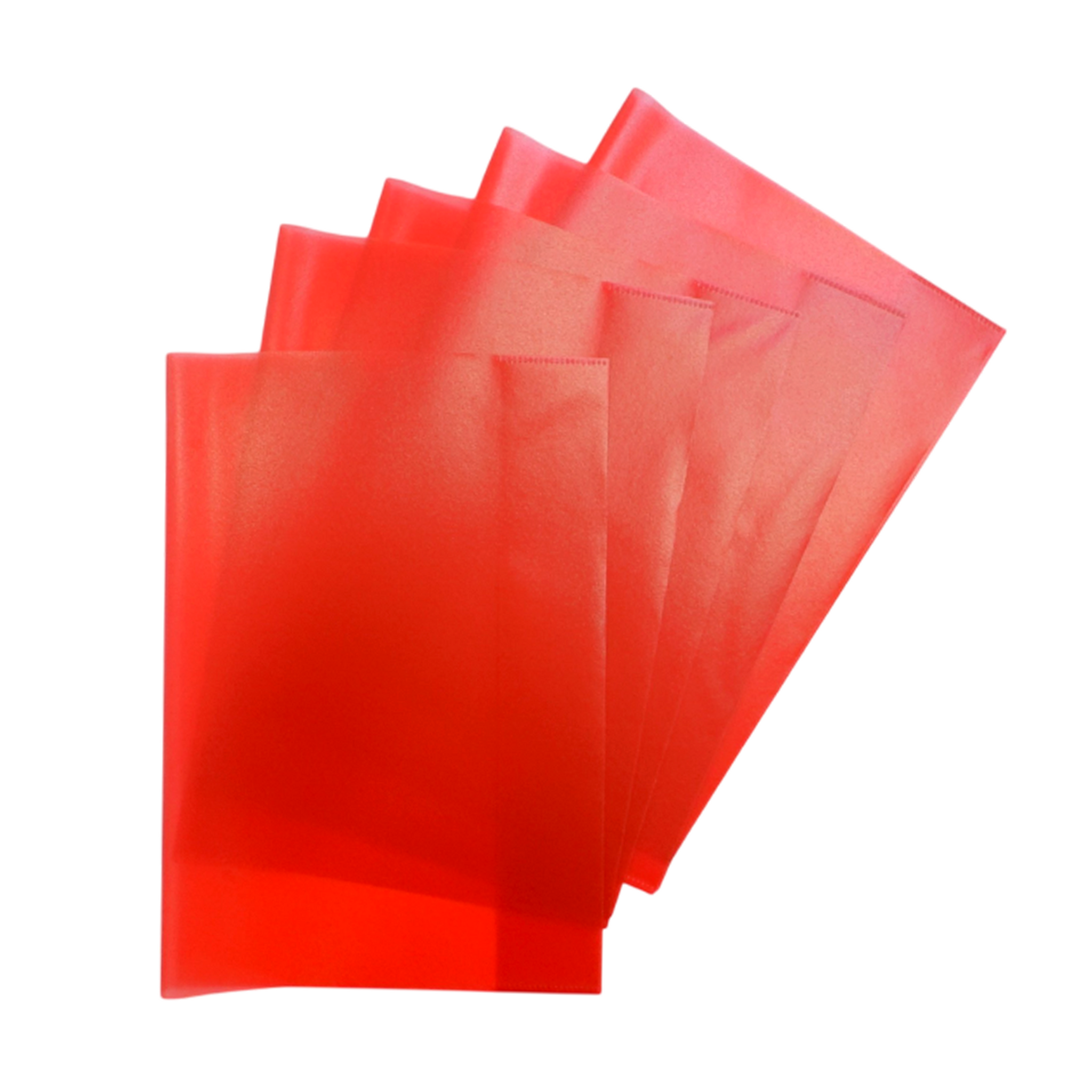 Pack of 10 A4 Frosted Red Exercise Book Covers
