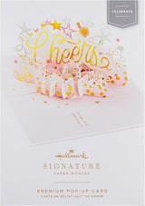 Stars & Banner Design 3D & Pop Up Cheers Birthday Card For Her