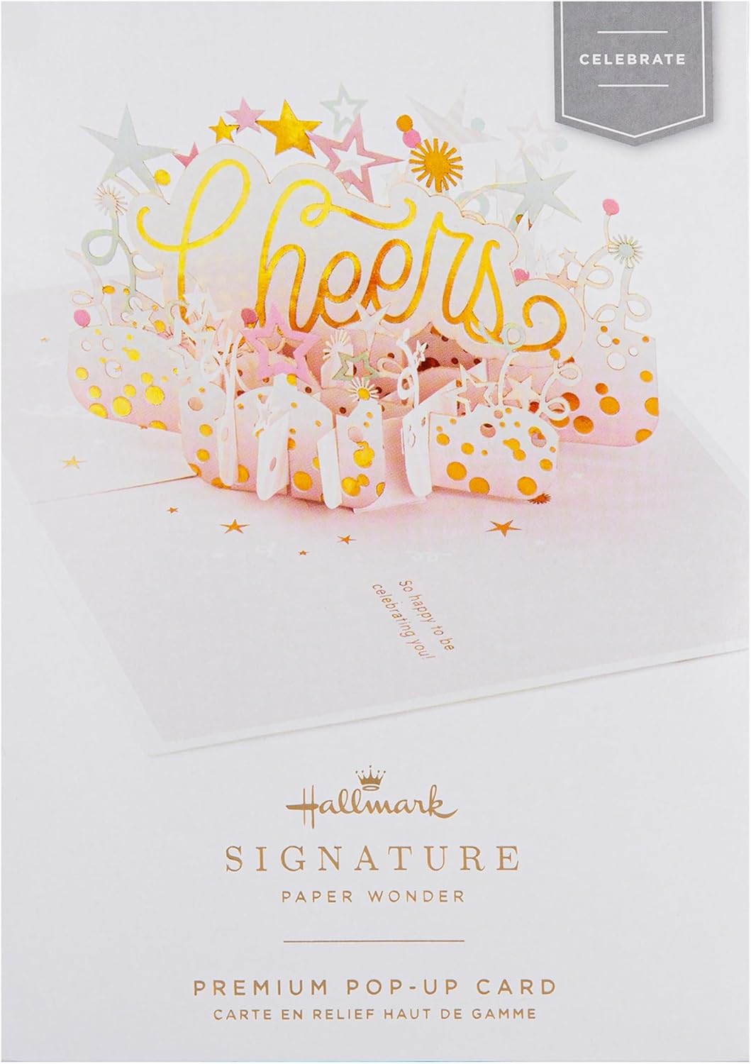 Stars & Banner Design 3D & Pop Up Cheers Birthday Card For Her