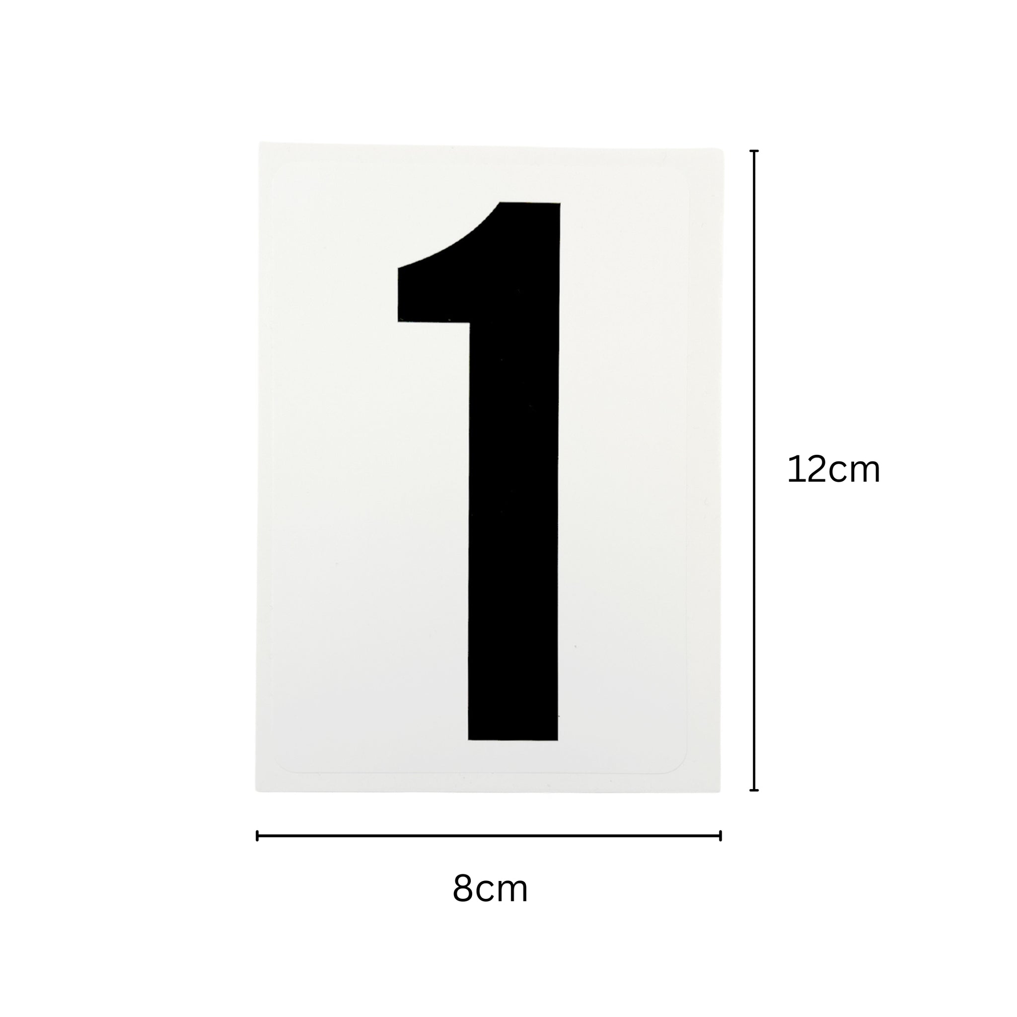 Waterproof Wheelie Bin Black Number 0 Sticker