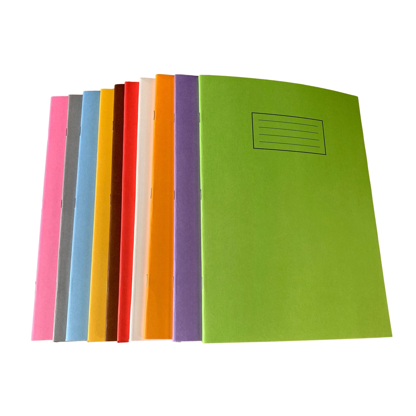 Pack of 10 Janrax A4 Assorted 80 Pages Feint and Ruled Exercise Books