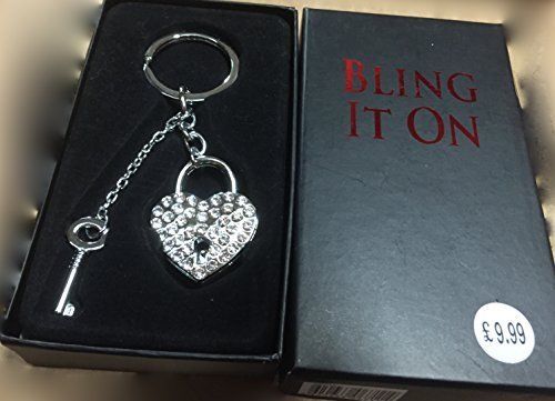 Crystals Key & Lock Keychain made with Crystals