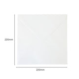 Pack of 50 White 100gsm 220x220mm Gummed Envelopes