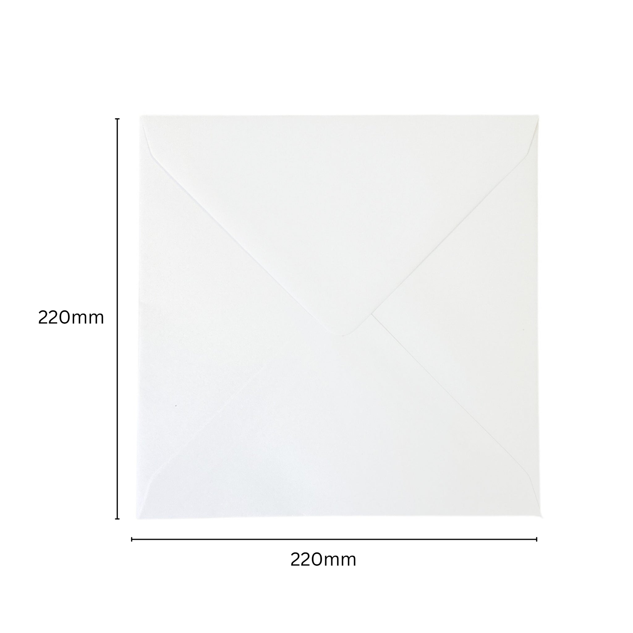 Pack of 50 White 100gsm 220x220mm Gummed Envelopes