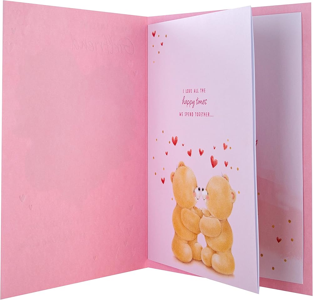Forever Friends Design Girlfriend Luxury Valentine's Day Card with Gift Box