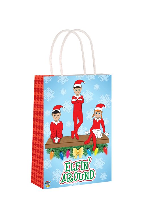 Elfin Around Christmas Paper Party Bag with Handles {DC}