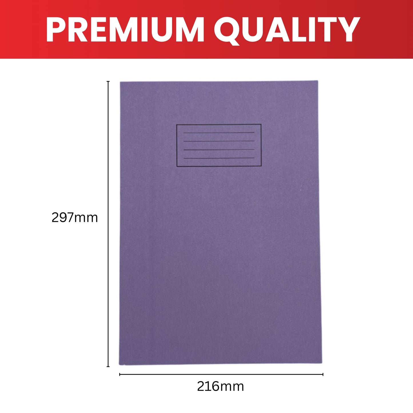 Janrax A4 Red 80 Pages Feint and Ruled Exercise Book