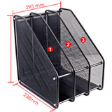3 Compartment Wire Mesh File Holder