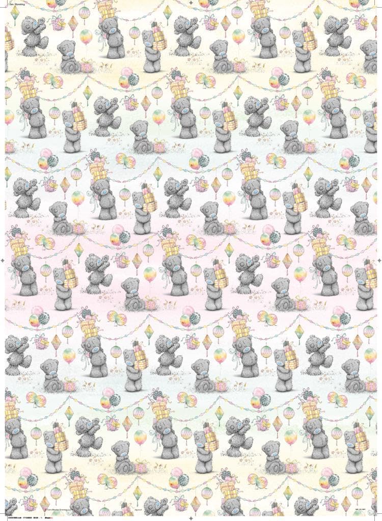 Me to You Birthday Gift Wrap 2 Paper and 2 Gift Tag