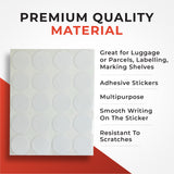 Pack of 140 White 19mm Round Labels - Stickers