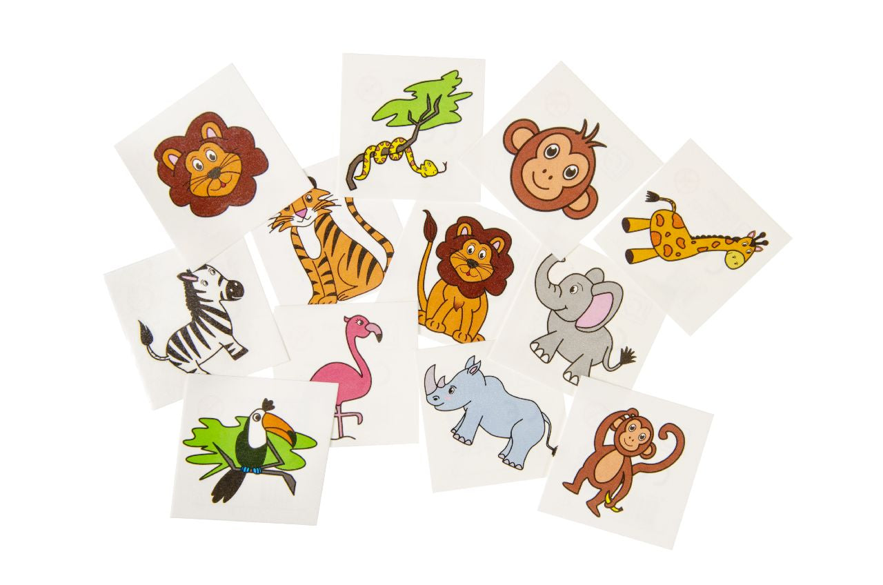 12 Pieces Wild Animal Tattoos