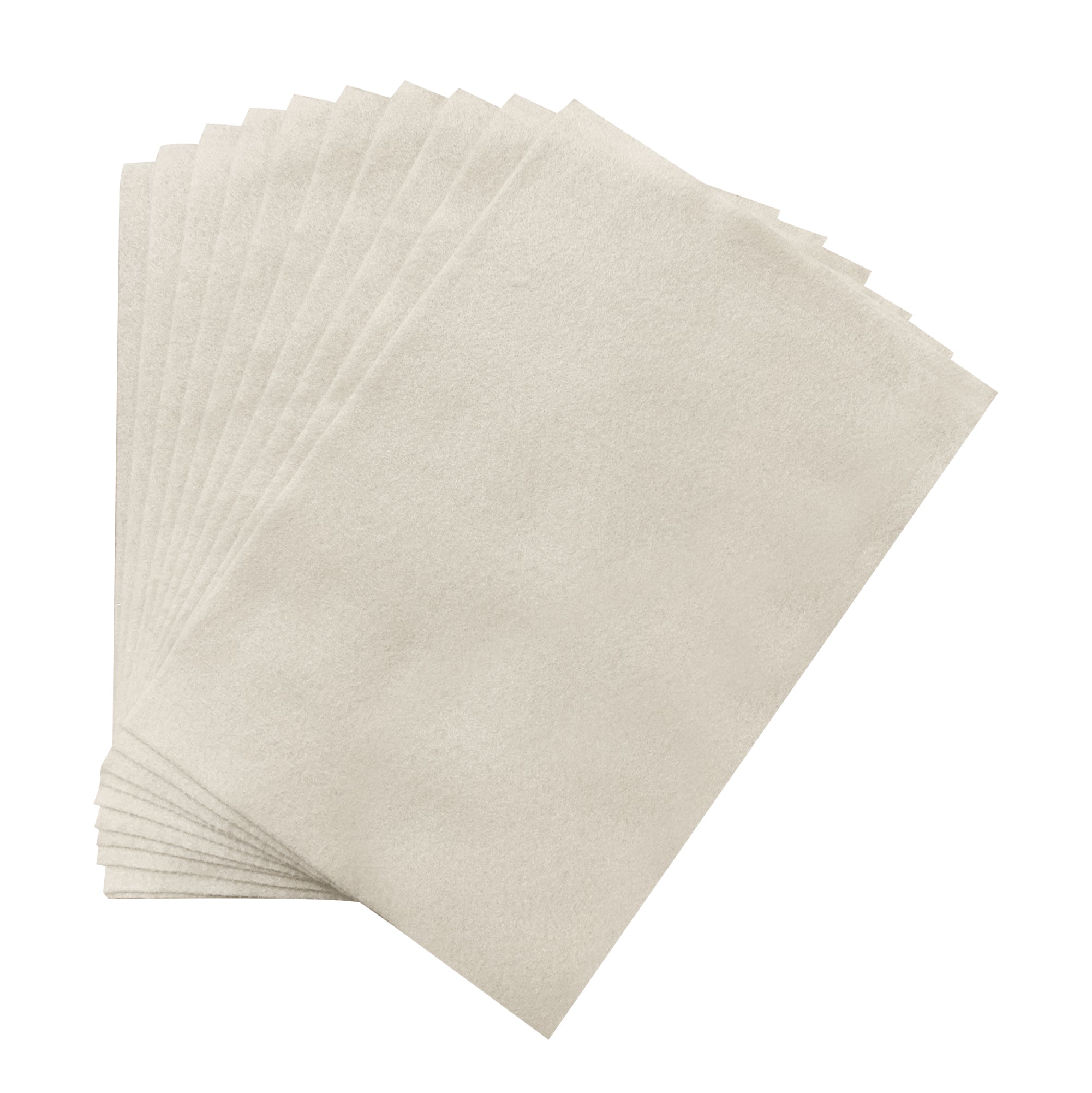 Pack of 10 A4 Ivory Coloured Felt 180gsm Sheets