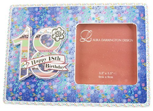 Laura Darrington Patchwork Coll MDF Frm Happy 18th Birthday